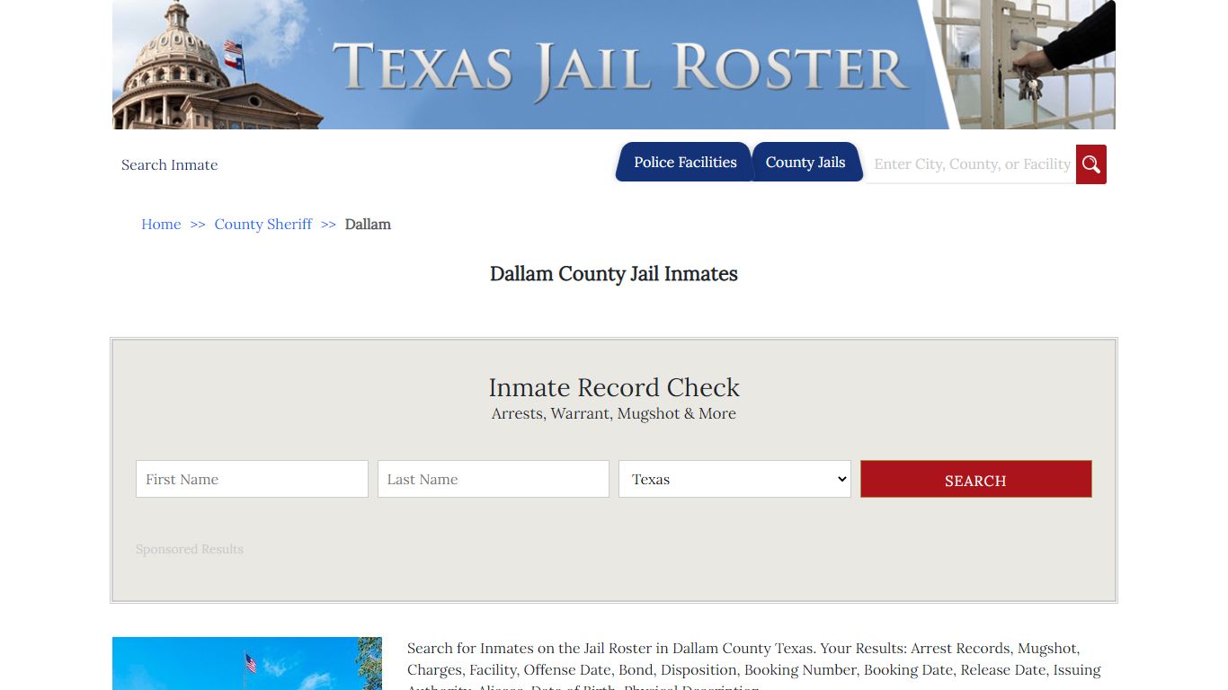 Dallam County Jail Inmates - Jail Roster Search