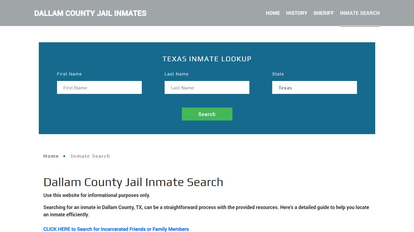 Dallam County, TX Detainee Lookup